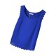 thumbnail image 3 of Chaleco sin mangas Mujer Lado ondulado Casual Top suelto Camiseta de color sólido, Azul, L Inevent AP001317-12, 3 of 6