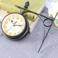 thumbnail image 3 of EeaseCA European-style Double-sided Wall Clock Creative Classic Clocks Monochrome (Black), 3 of 4