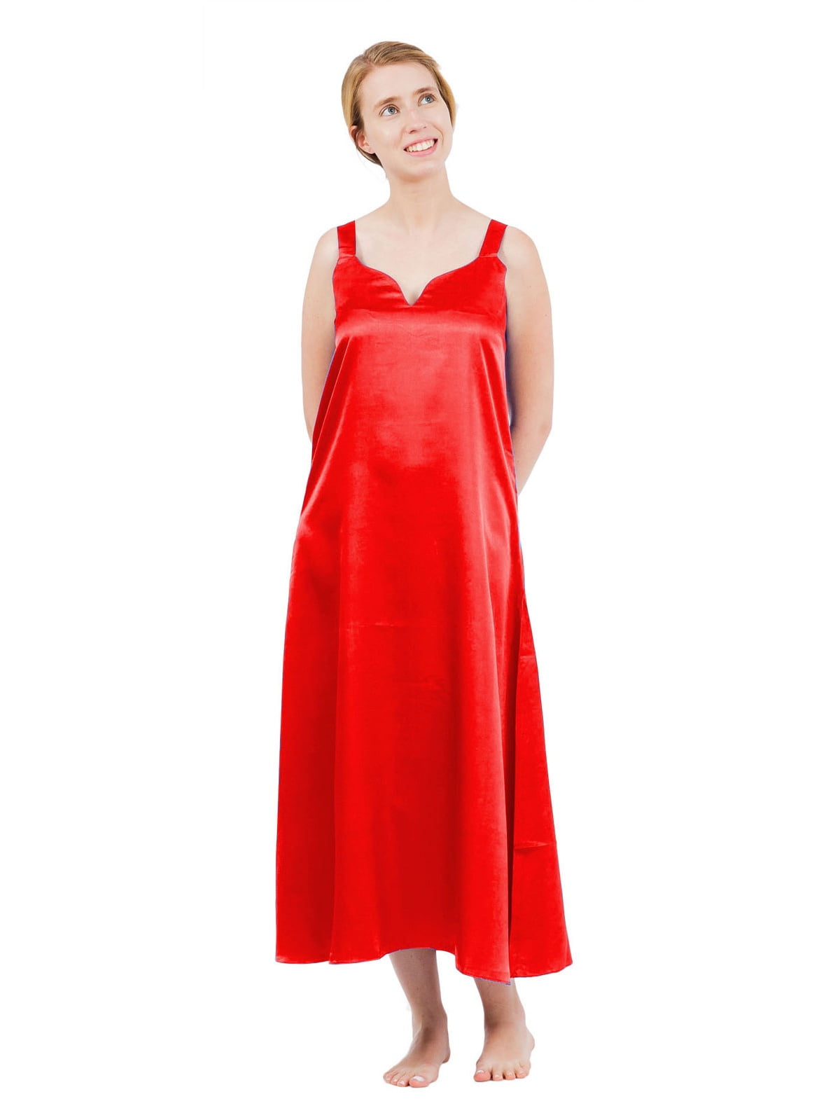 Up2date Fashion's Women's Long Satin Chemise / Nightgown
