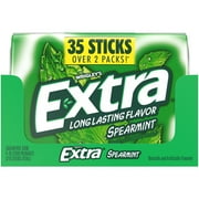 EXTRA Spearmint Sugarfree Gum, 35 Stick, Pack of 6