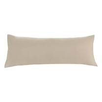 Unique Bargains Microfiber Pillowcase Long Bolster Body Pillow Cover Khaki 20" x 48"
