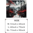 thumbnail image 7 of Anime Japanese Wall Tapestry for Bedroom Aesthetic, Large Black Forest Moon Tapestry Wall Hanging, Vintage Nature Mountain Art Decor Tapestries Dark Landscape Backdrop for Living Room 60"X79", 7 of 7