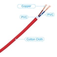 thumbnail image 4 of Uxcell Fabric Cloth Covered Round Wire, 9.84ft 18AWG 2 Core Vintage Woven Electrical Cord, Red, 4 of 7