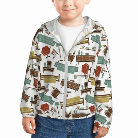 

Gaeub Art Of Living Print Athletic Sun Protection Hoodie for Kids Long Sleeve Outdoor UV Shirt Running Fishing Top for Boys Girls-4 Years