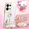 thumbnail image 4 of Funda galvanizada de Hello Kitty para móvil, carcasa con marco para Xiaomi Redmi Note 12, 12S, 11 Pro Plus, 11S, 10, 10S, 9S, 9, 8, 7, 12C, 10C, 10X, 9A, 9C, 4 of 5