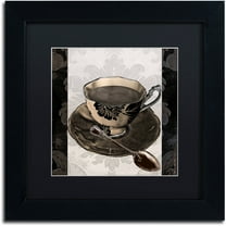 Trademark Fine Art "Vintage Cafe IV" Canvas Art by Color Bakery Black Matte, Black Frame