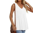 thumbnail image 4 of fatyb Womens Tank Tops V Neck Sleeveless Eyelet T Shirts Flowy Summer Beach Vacation Blouses for Women, 4 of 7