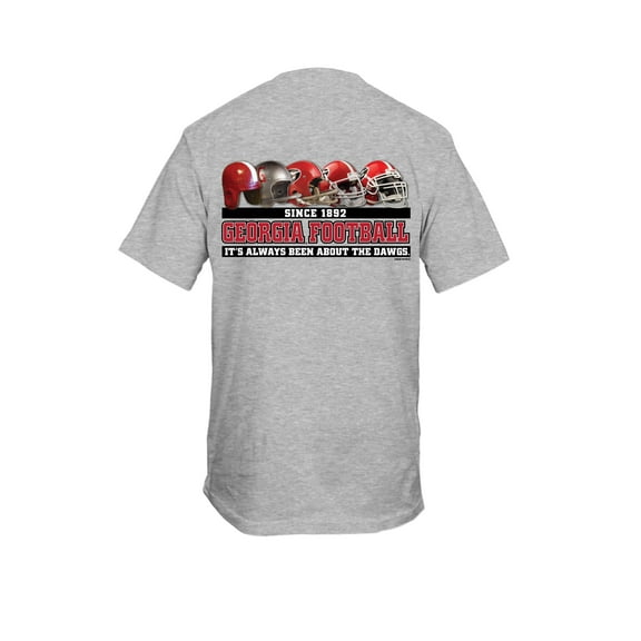 New World Graphics Past, Present GA Football Helmets Short Sleeve YOUTH Graphic T-Shirt-Sports Grey-L