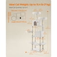 thumbnail image 2 of 81.1"H Cat Tree Cat Tower for Indoor Cats, Plush Multi-Level Cat Condo with Scratching Posts, Perches, Caves, Hammock, Cream White, 2 of 7