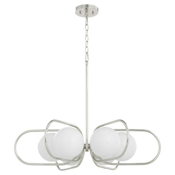 6 Light Chandelier in Mid-Century Modern Style-7.5 inches Tall and 30 inches Wide Bailey Street Home 183-Bel-5055156