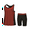 Red, variant on Essenclo Girls Summer Set, Tank Top and Athletic Shorts, 2 Pc Set - Charcoal