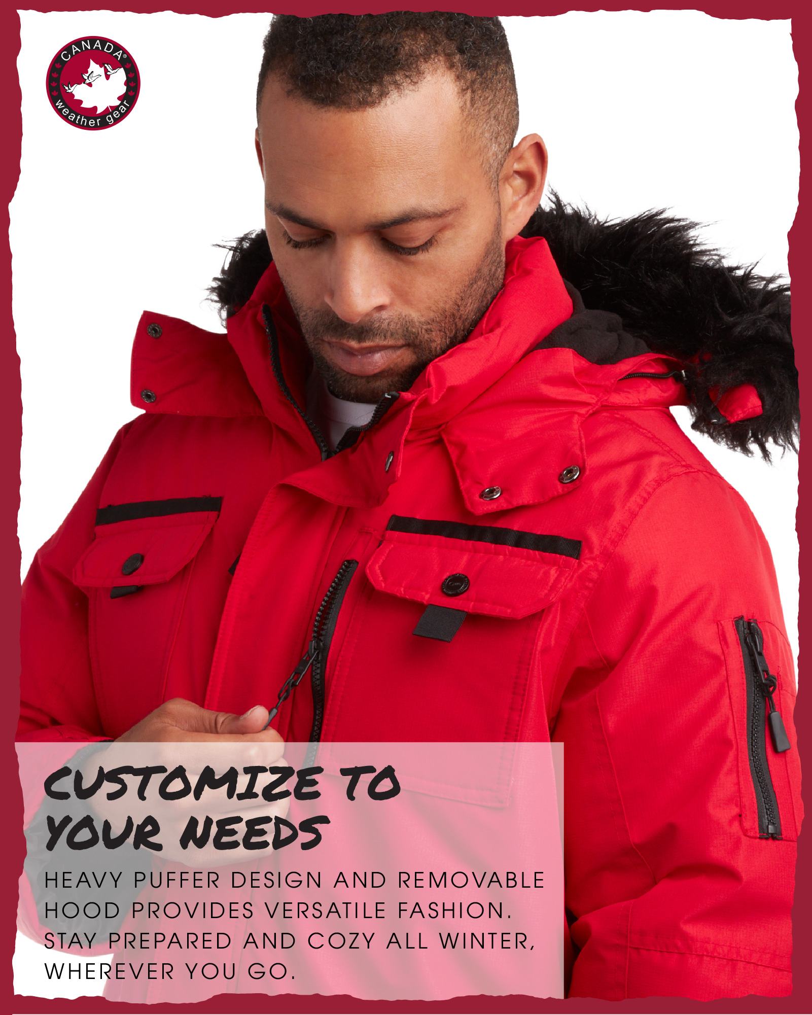 CANADA WEATHER GEAR Men's Parka Jacket - Heavyweight Ripstop Therma Foil Puffer Coat (M-5X)