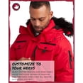 thumbnail image 4 of CANADA WEATHER GEAR Men's Parka Jacket - Heavyweight Ripstop Therma Foil Puffer Coat (M-5X), 4 of 7