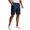 Navy Blue, variant on Men's Golf Dress Shorts 9 Inch Flat Front Stretch Hybrid Lightweight Quick Dry Chino Shorts with Zip Pockets