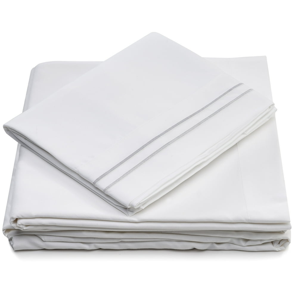 Cosy House Luxury Bed Sheets, Set of 4 Silky Soft Microfiber Bedding