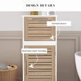 thumbnail image 6 of Evideco Stockholm Storage Cabinet with Vented Door and Drawer, White and Oak Finish, 6 of 9