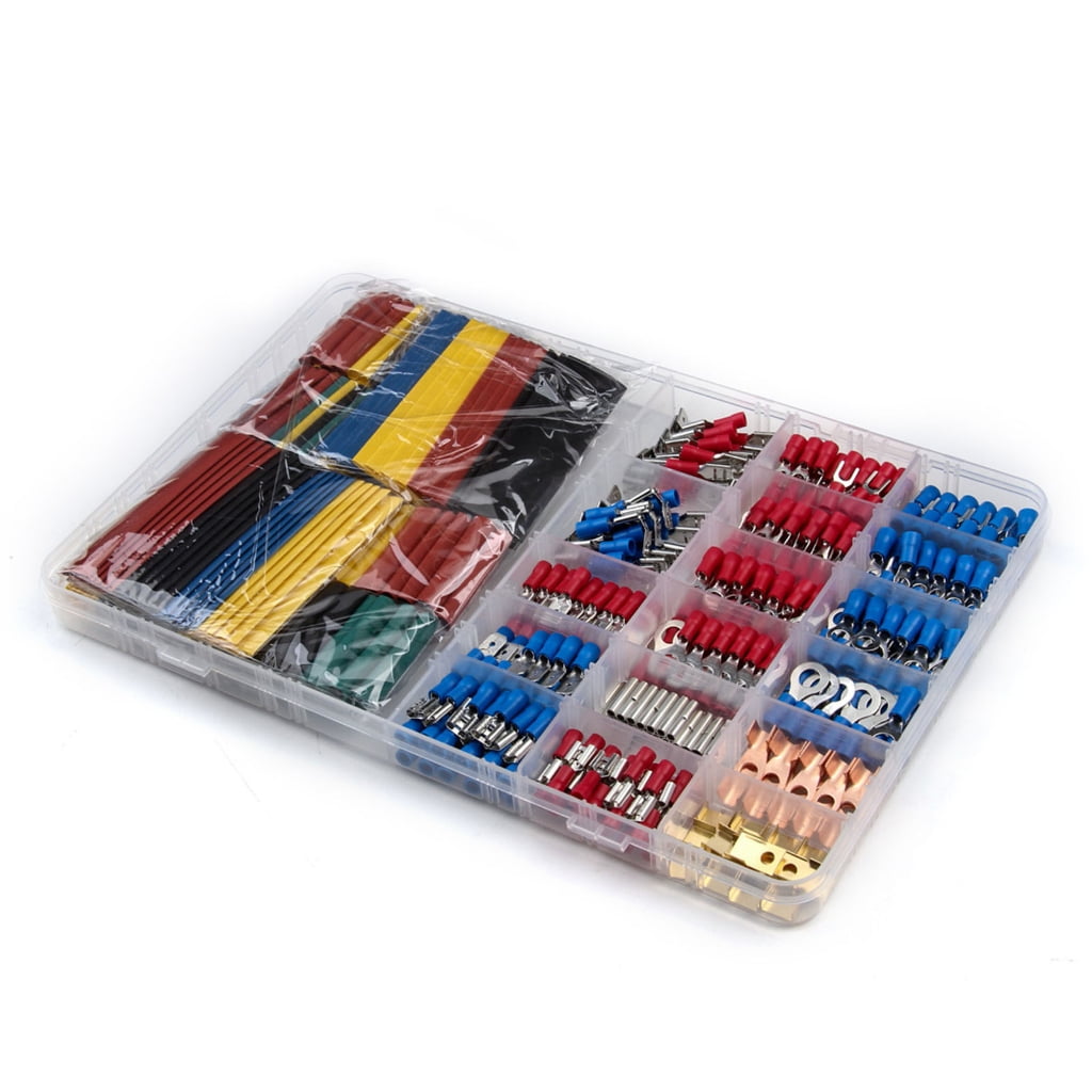 678pcs Wire terminals Set with Crimping Tool Heat Shrink Tubing Comprehensive Electrical Terminals for Secure Connection