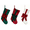 Stocking A, variant on Yexmas 6pcs 20'' Christmas Stockings, Personalized Velvet Xmas Stockings with Name Tags,Large Hanging Stockings for Christmas Tree Fireplace Home Holiday Party Decor