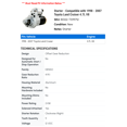 thumbnail image 2 of Starter - Compatible with 1998 - 2007 Toyota Land Cruiser 4.7L V8 1999 2000 2001 2002 2003 2004 2005 2006, 2 of 2