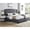 Grey+White, variant on 3 - Piece Gray Bedroom Collection - Bed with Wing - back and Tufting - Bedroom Enhancement - Visual Appeal and Reinforced Stability