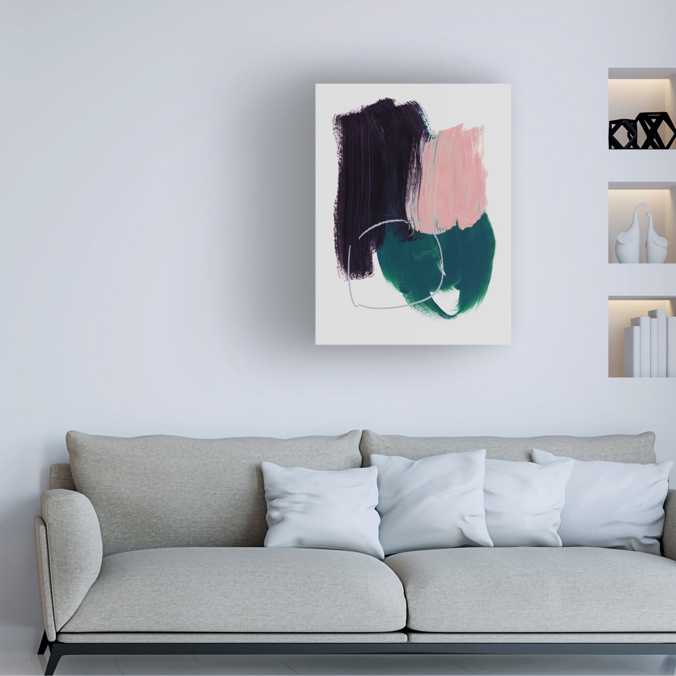 Trademark Fine Art Mareike Bohmer Abstract Brush Strokes 10 Canvas Wall Art