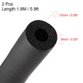 thumbnail image 2 of 2pcs Foam Hose 3/8" x3/8" Air Conditioner Heat Insulation Pipe Black 6 Foot Long, 2 of 3