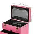 thumbnail image 3 of Miumaeov Rolling Makeup Train Case Portable Cosmetic Trolley Organizer Nail Polish Storage Box with 4 Wheels, 3 of 23