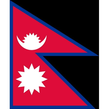 Nepal Flag Decal Sticker - 6 inches wide