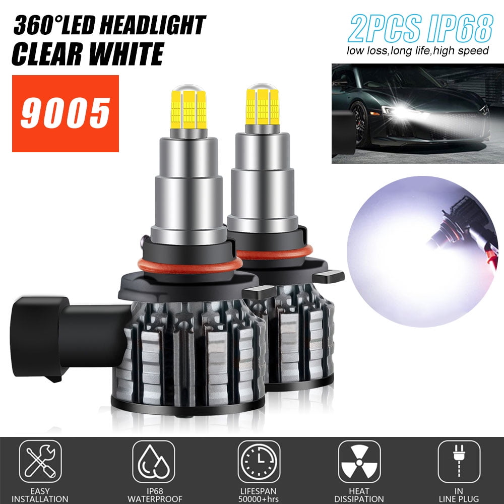 4Side 9005 HB3 LED Headlight Bulb Low Beam 6000K 100W For FORD Escape 2017-2019 