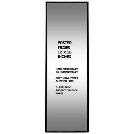 12 X 36 Poster Frame Black Vinyl Slip On Edges
