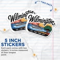 thumbnail image 4 of (2 Pack) Wilmington North Carolina Stickers - Port City Sticker - Battleship NC - Est 1739-5" On Longest Side - Sticks to Smooth Flat Surfaces - Made in USA - BMCS17284, 4 of 7