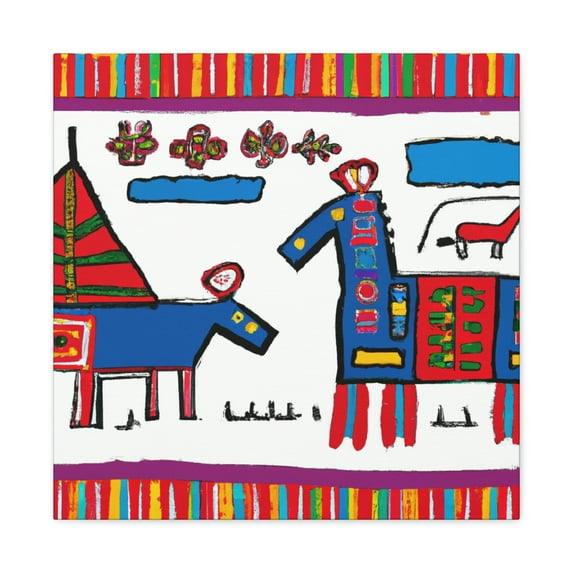 Toiling Country Scene - Canvas