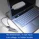 thumbnail image 5 of Luz de teclado de escritorio alimentada por USB y batería - Abrazadera de mesa/cabecero y cuello de cisne flexible con 28 perlas LED en 3 niveles de brillo para facilitar la lectura Adepaton 2034397-2, 5 of 8