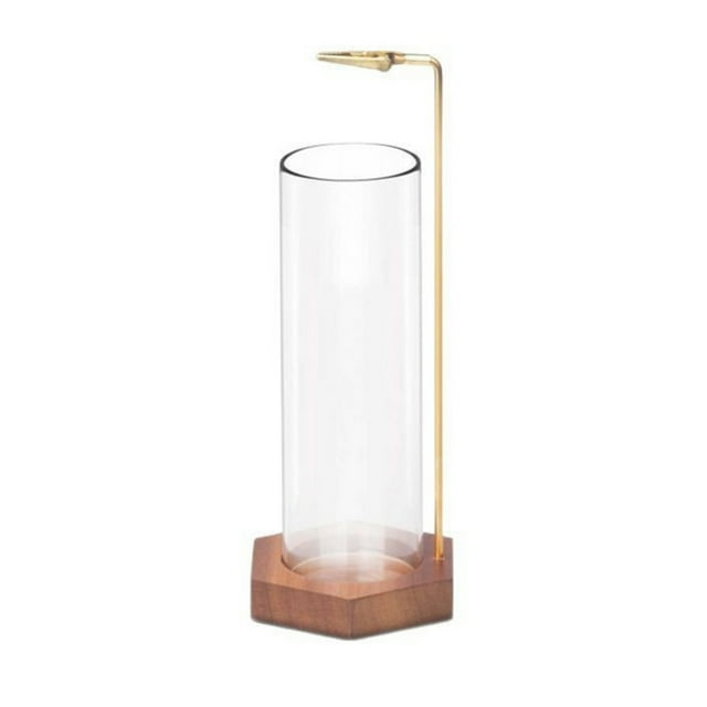 Deeceymbur Hexagonal Inverted Hanging Glass Incense Burner Aromatherapy Diffuser Heat Resistant with Hanging Kit for Home Meditation Decor