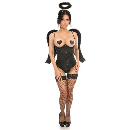 

Lavish 3-Piece Sexy Midnight Angel Corset Costume