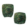 thumbnail image 4 of SCRAWLGOD St. Patrick's Day Vintage Leprechaun Hat Clover Print Green Comfy Office Chair Covers Stretch Breathable High Back Chair Slipcover Easy to Install Universal Swivel Chair Cover, Set of 2, 4 of 7