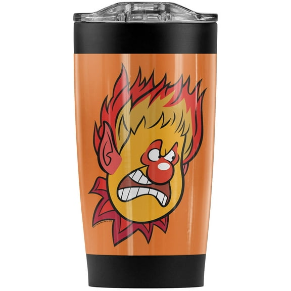 The Year Without A Santa Claus Heat Miser Stainless Steel Tumbler 20 oz Coffee Travel Mug/Cup, Vacuum Insulated & Double Wall with Leakproof Sliding Lid | Great for Hot Drinks and Cold Beverages