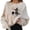 Halloween sweatshirt A216 Beige, variant on FASHOFT Cute Halloween Sweatshirt for Women Ghost Graphic Oversized Sweater Long Sleeve Crew Neck Pullover Tops Fall Winter Casual Holiday Hoodie Beige M