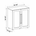 thumbnail image 3 of From the Tree Furniture Arden Tall Storage Cabinet, Black, 32"W x 32"H Modern Sideboard with Soft-Close Glass Doors, Modular Accent Cabinet, 3 of 8