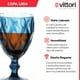 thumbnail image 5 of Juego de 6 Copas de Cristal Labrado VITTORI Copas de Vino Color Azul cobalto 245 ml, 5 of 5