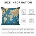 thumbnail image 5 of Shangniulu World Geography Map Seasons Pillow Cover,Square Waist Cushion,Perfect Square Backrest for Every Home, 5 of 5