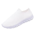 thumbnail image 2 of Domzle Walking Shoes Women Slip on Sneaker Non Slip Work Arch Support Tennis Plantar Fasciitis Orthopedic Breathable Mesh Comfortable Ladies Nursing White 43, 2 of 6