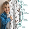 thumbnail image 3 of Blackout Kids Curtains,White Butterfly Pattern Childrens Insulated Curtains Set Of 2,Bedroom Essentials,Toddler Room Decor 42"x54", 3 of 5