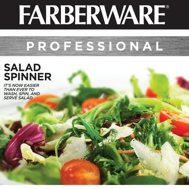 Farberware Professional Plastic 2.4 lb Salad Spinner Green with White Lid
