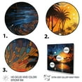 thumbnail image 3 of Designart "Palm Trees Tropical Painting I" Landscapes Floater Framed Wall Art Print, 3 of 7