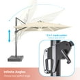thumbnail image 6 of FLAME&SHADE 11.5*9FT Rectangular Cantilever LED Umbrella For Your Outdoor Space – Solution-Dyed Fabric, Aluminum Frame, and Innovative 360° Rotation System,Sand, 6 of 8