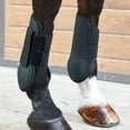 thumbnail image 1 of Botas para tendones de Caballo, Protección Cómoda para Saltar, Montar en Senderos, Lavables, Frente Abierto, Negro, 1 Par para Abrenamiento de Caballos, 1 of 7