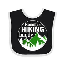 Inktastic Mommy's Hiking Buddy with Mountains and Trees Boys or Girls Baby Bib