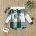 thumbnail image 5 of PINQI Baby Cartoon Snowsuit Toddler Boys Girls Shirt Coat Jacket Plaid Long Sleeve Kids Tops Hooded Windbreaker Outerwear with Pockets, 5 of 6
