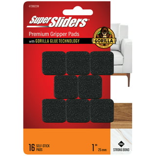 Super Sliders 2 1/2 Round Self Stick Non-Skid Gripper Pad Plastic Brown, 4  Pack 